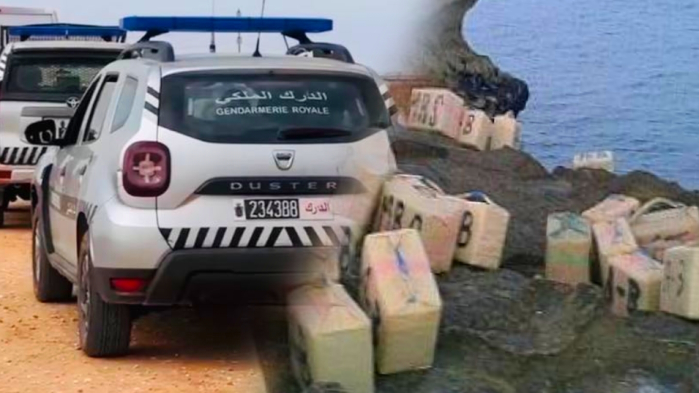 طن ونصف من الشيرا على الشاطئ… الدرك الملكي يُفشل مخططاً خطيراً للتهريب بدار بوعزة!