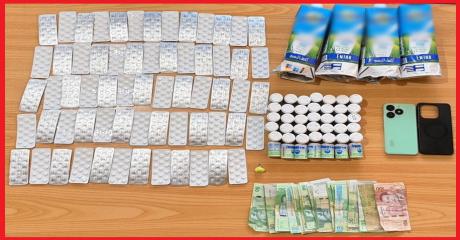 توقيف شخص من ذوي السوابق القضائية في قضايا المخدرات، يبلغ من العمر 37 سنة